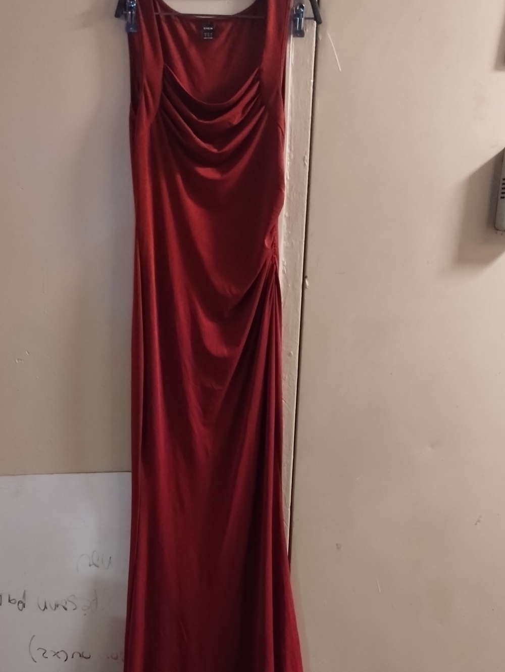 SHEIN Rust Red Draped Maxi Dress